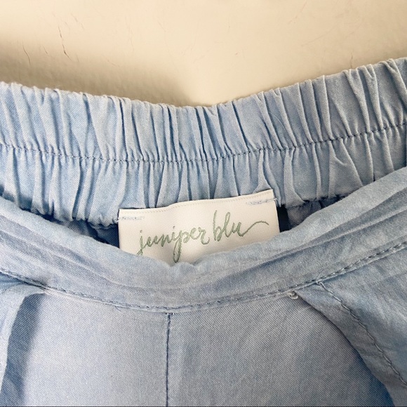 Juniper Blu Blue Denim Slit Dress Pants - Picture 4 of 5